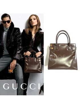 Handbag | Gucci Tom Ford Era East West Top Handle Satchel Cocoa Brown Leather